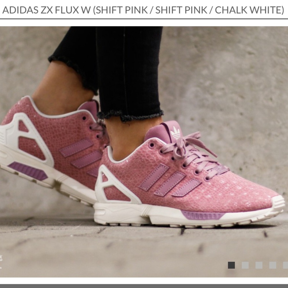 AFIDAS ZX FLUX ACTIV PINK SNAKESKIN SIZE 7 WOMENS